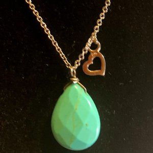 925 Sterling Silver & Turquoise Gemstone Chain Necklace